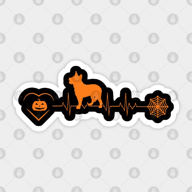 Pumpkin Australian Cattle Dog Heartbeat Sticker by QUYNH SOCIU